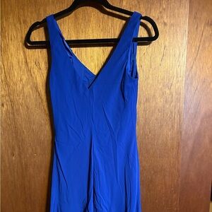 Royal Blue V-Neck Sleeveless dress with matching jacket